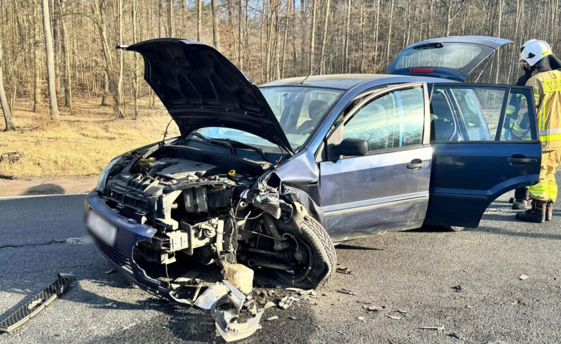 3/4 Wypadek na DW132 koło Nowin Wielkich