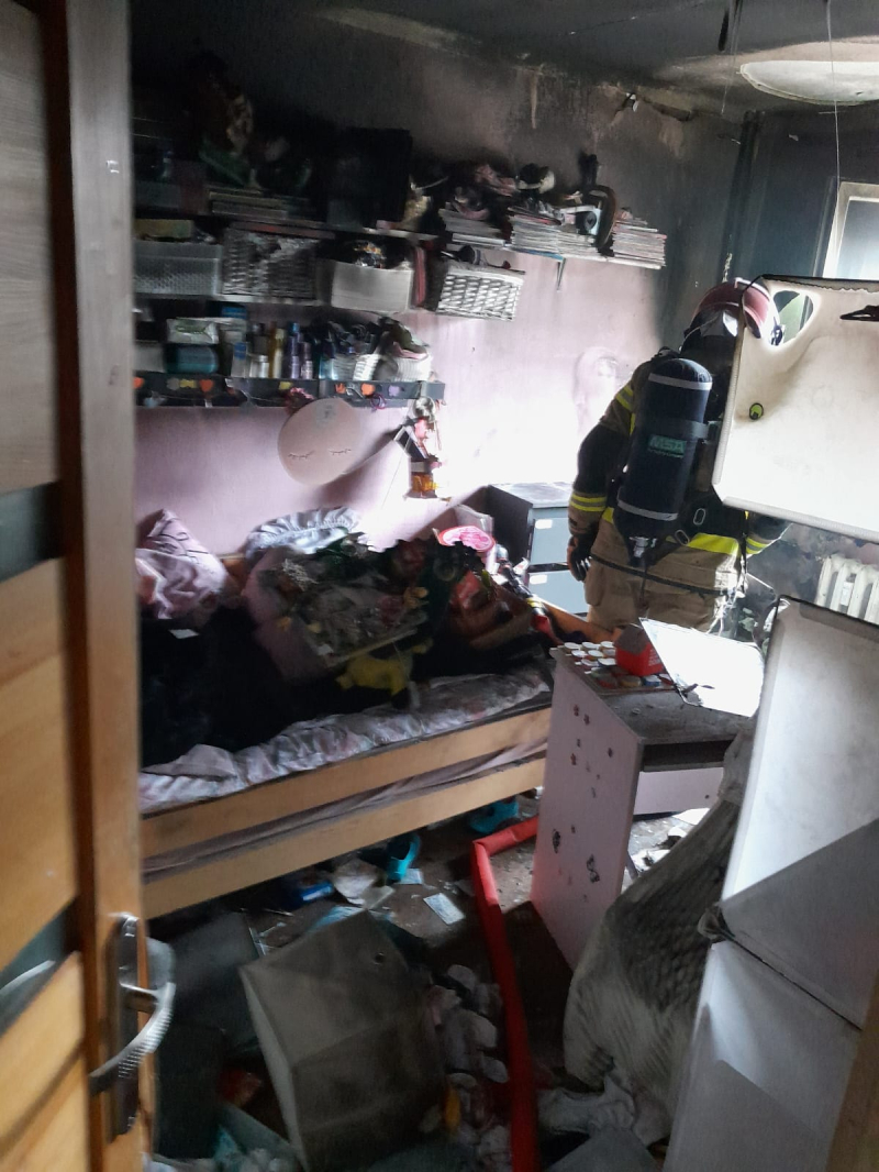 7/13 Pożar mieszkania przy ul. Gwiaździstej w Gorzowie