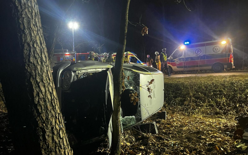 5/9 Dachowanie volkswagena na DW132 w Białczu