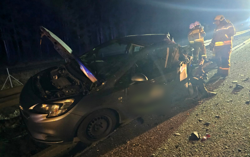 5/10 Zderzenie ciężarówki i opla na S3 koło Gorzowa