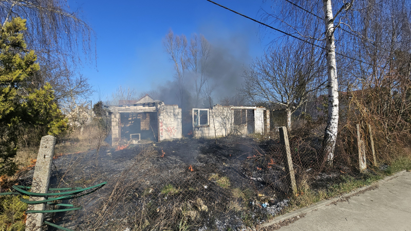 3/5 Pożar pustostanu przy ul. Kobylogórskiej w Gorzowie