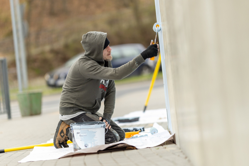 3/12 Na rondzie koło Słowianki powstaje mural