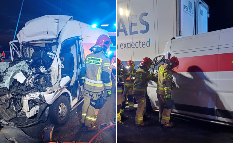 6/6 Zderzenie busa z ciężarówką na S3