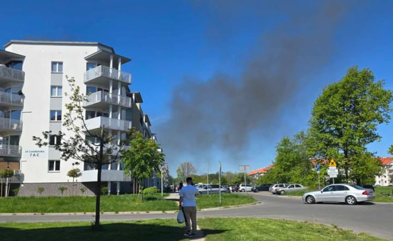 9/16 Pożar na terenie budowy na os. Europejskim w Gorzowie