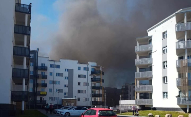 10/16 Pożar na terenie budowy na os. Europejskim w Gorzowie