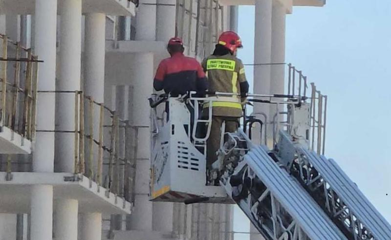 12/16 Pożar na terenie budowy na os. Europejskim w Gorzowie