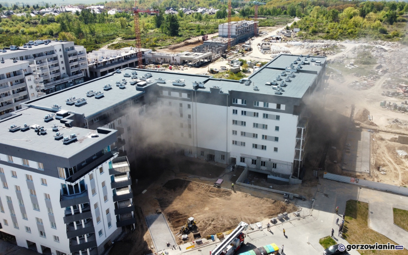 13/16 Pożar na terenie budowy na os. Europejskim w Gorzowie