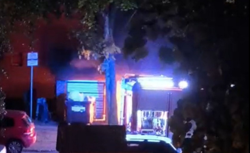 3/5 Pożar altany śmietnikowej przy ul. Łużyckiej