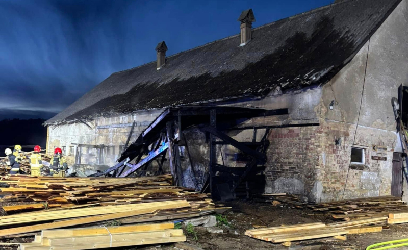 3/7 Pożar na terenie tartaku w Kłodawie