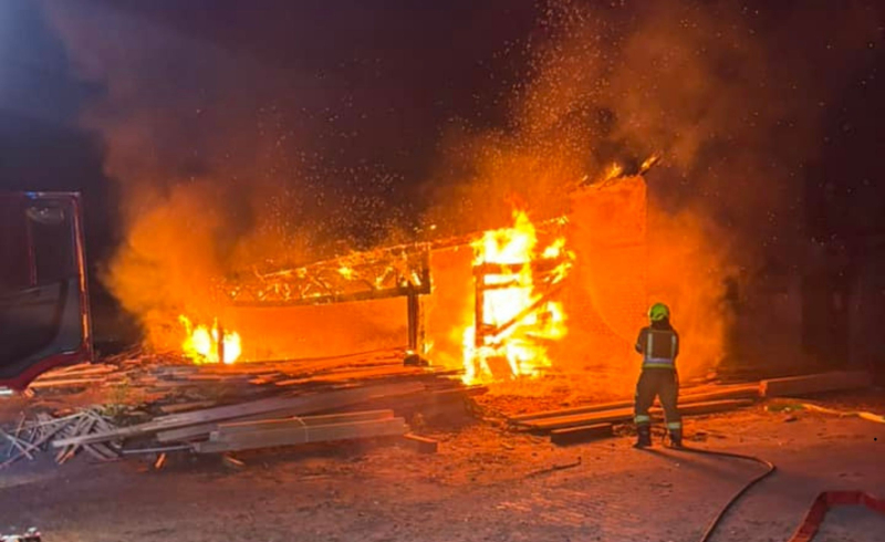 4/7 Pożar na terenie tartaku w Kłodawie