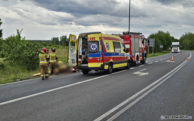 3/8 Wypadek na Kasprzaka. Zderzenie skody i motocyklisty