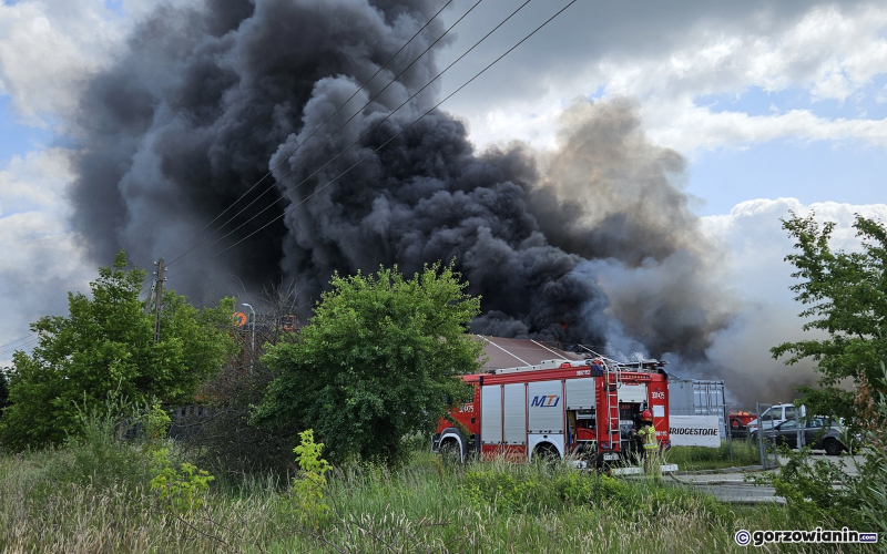 3/11 Pożar warsztatu i zakładu wymiany opon na Kasprzaka