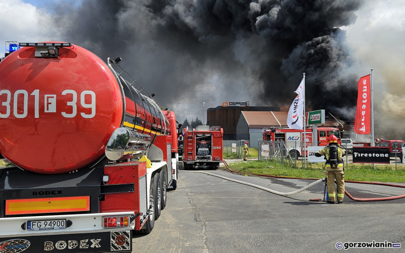 6/11 Pożar warsztatu i zakładu wymiany opon na Kasprzaka