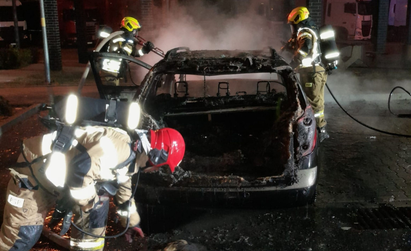 4/5 Pożar renault na MOP Marwice koło Gorzowa