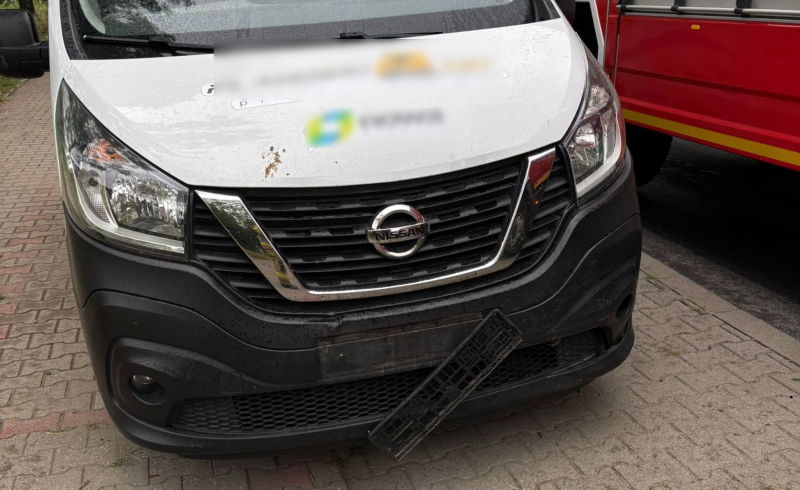 3/7 Zderzenie nissana, forda i fiata w Łupowie