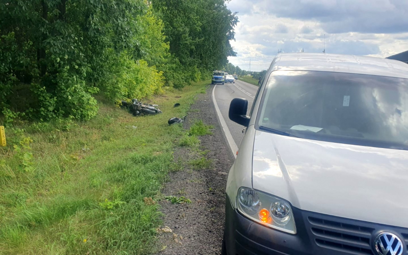 3/6 Zderzenie motocykla i volkswagena w Kłodawie