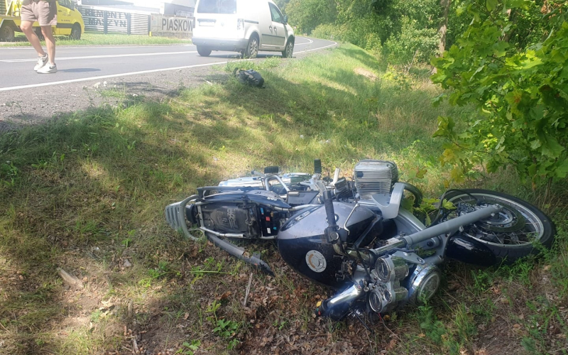 6/6 Zderzenie motocykla i volkswagena w Kłodawie