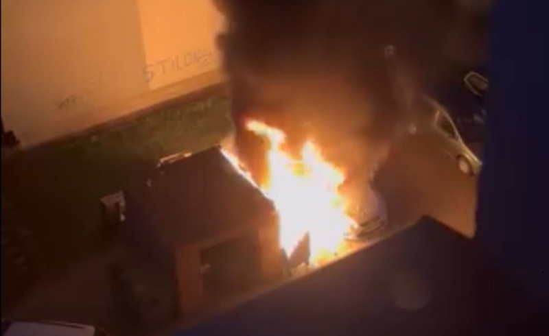 10/11 Pożar śmietników i samochodu na os. Górczyn