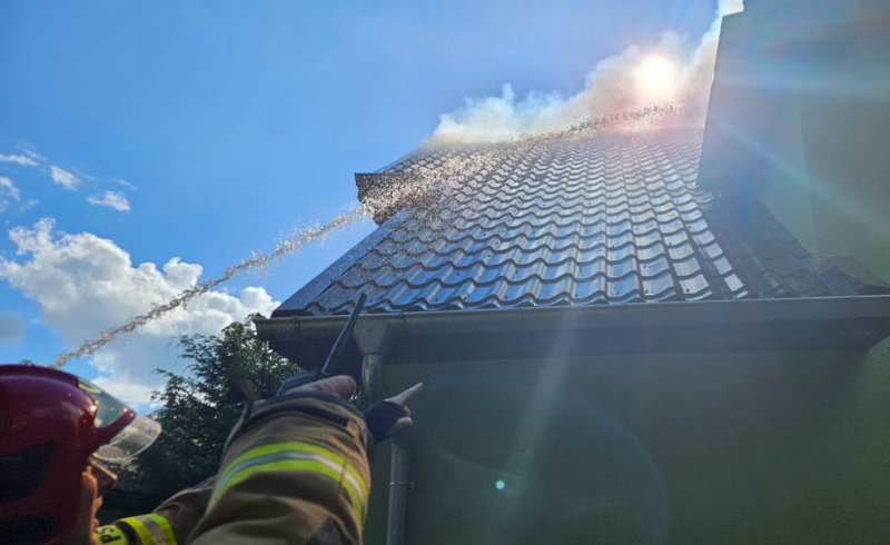 1/6 Pożar domu przy ul. Siedlickiej w Gorzowie