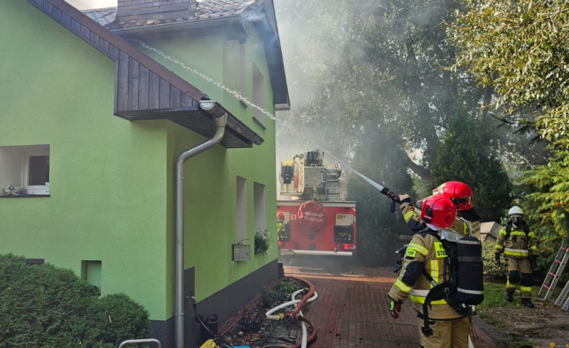 3/6 Pożar domu przy ul. Siedlickiej w Gorzowie