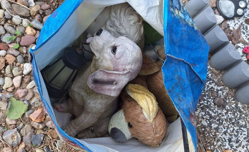 1/10 Zdewastowane groby zwierząt na Polanie Przyjaciół