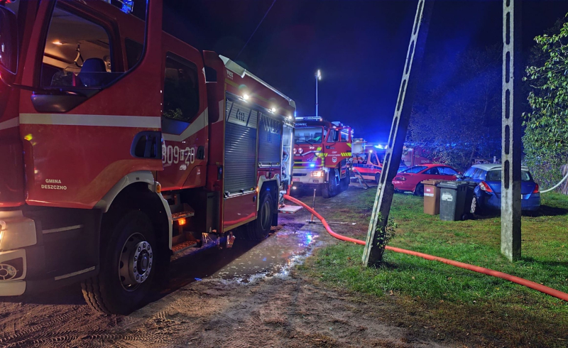 3/6 Pożar hotelu pracowniczego w Boleminie