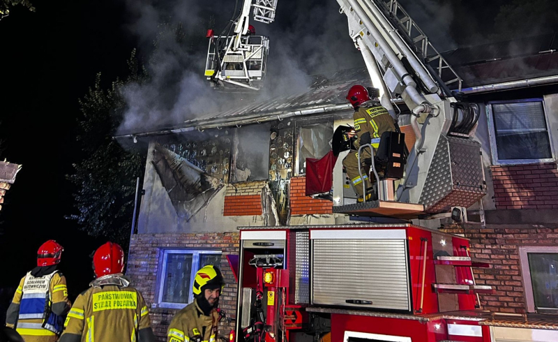 4/6 Pożar hotelu pracowniczego w Boleminie