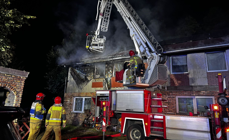 5/6 Pożar hotelu pracowniczego w Boleminie