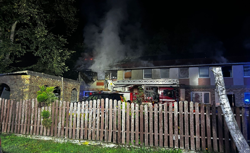 6/6 Pożar hotelu pracowniczego w Boleminie