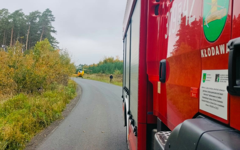 1/9 Wypadek przy ul. Mironickiej. Zderzenie motocykla i skody