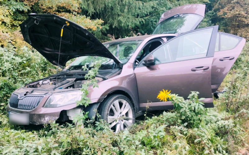 3/9 Wypadek przy ul. Mironickiej. Zderzenie motocykla i skody