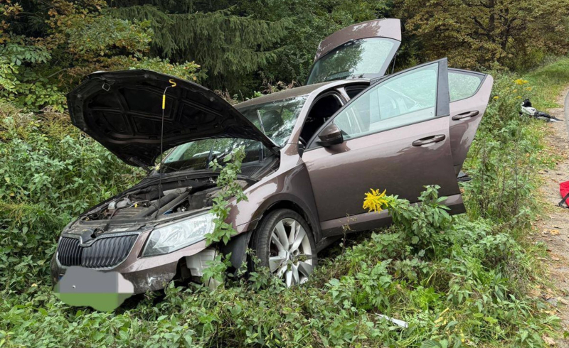 6/9 Wypadek przy ul. Mironickiej. Zderzenie motocykla i skody