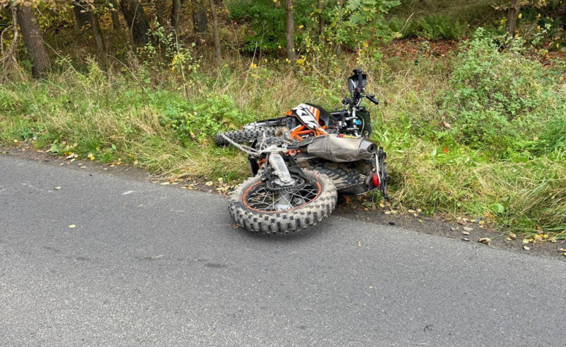 9/9 Wypadek przy ul. Mironickiej. Zderzenie motocykla i skody