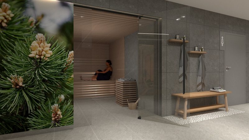 1/8 Wizualizacje nowej strefy saun w Słowiance