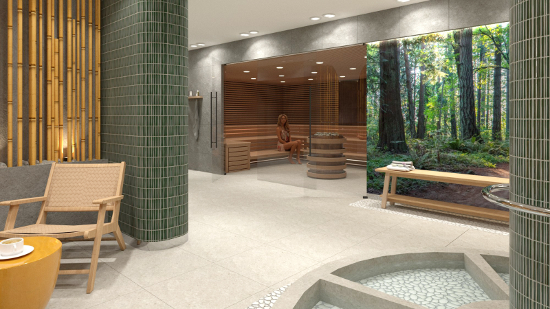 4/8 Wizualizacje nowej strefy saun w Słowiance