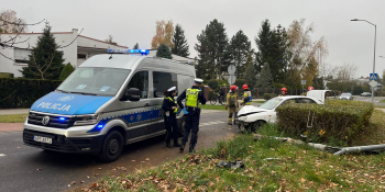 Pijany kierowca daewoo ściął latarnię na Wróblewskiego