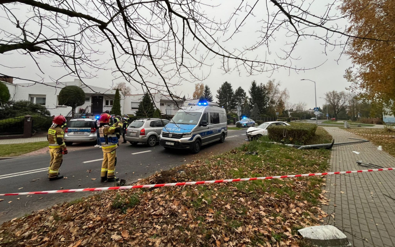 4/5 Pijany kierowca daewoo ściął latarnię na Wróblewskiego