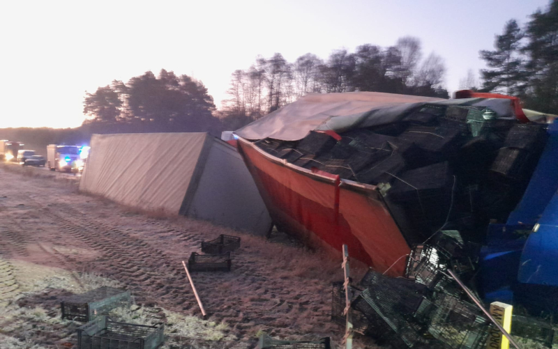 5/9 Śmiertelny wypadek na starej trójce. Czołówka dwóch ciężarówek