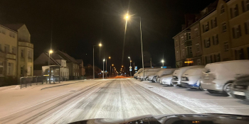 Nocne opady śniegu w Gorzowie