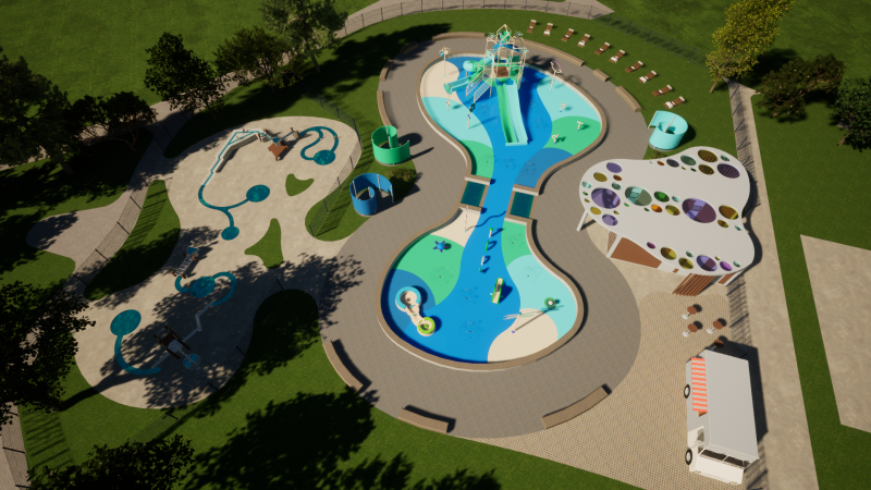 1/5 Koncepcja wodnego placu zabaw w parku Górczyńskim