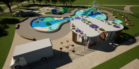 Koncepcja wodnego placu zabaw w parku Górczyńskim