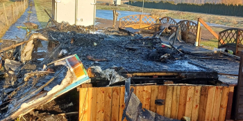 Pożar wagonu mieszkalnego w Dzierżowie