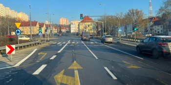 Nowe oznakowanie na rondzie Santockim w Gorzowie