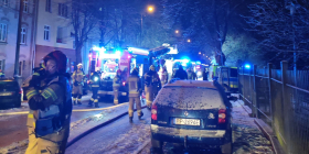 Pożar kamienicy przy ul. Fabrycznej w Gorzowie
