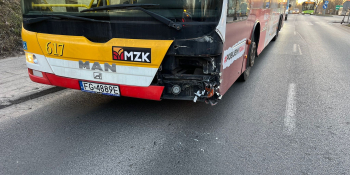Pijany kierowca Daewoo Matiza zderzył się z autobusem MZK