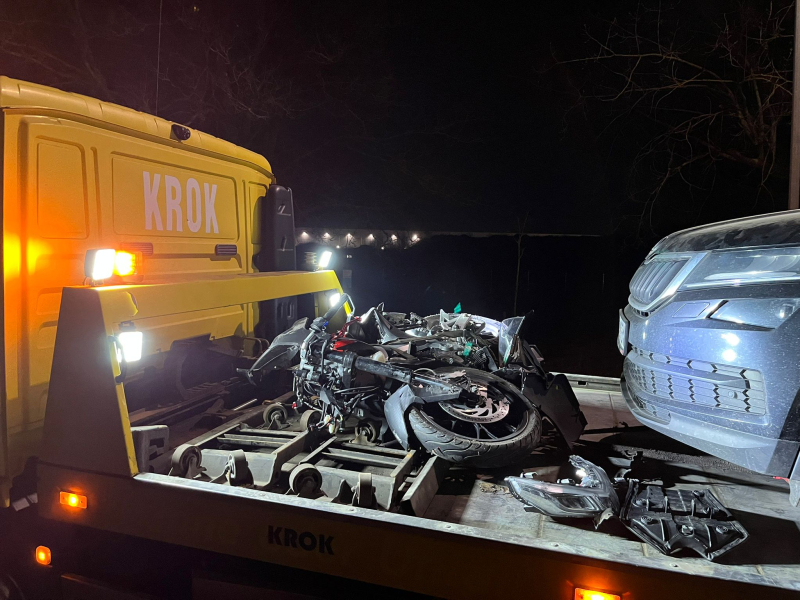 6/8 Zderzenie Skody i motocyklisty na Szczecińskiej