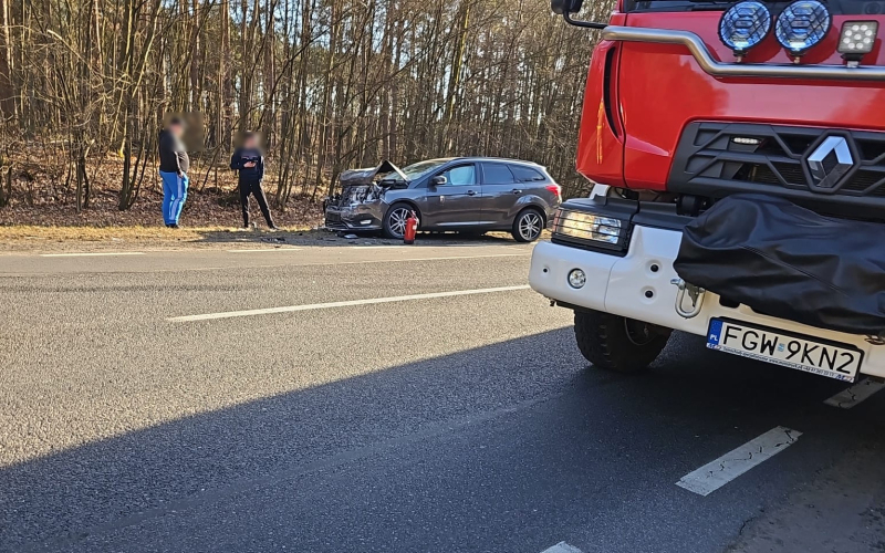1/3 Zderzenie Audi, Forda i Alfy Romeo na DK22 koło Gorzowa