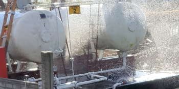 Rozszczelnienie zbiornika LPG na stacji paliw w Kamieniu Małym