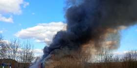 Pożar stodoły w Wysokiej