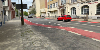 Oznakowanie na ul. Dąbrowskiego w Gorzowie